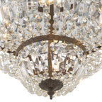 Crystorama 718-EB-CL-MWP English Bronze Crystorama 4 Light Clear Hand Cut English Bronze Ceiling Mount Image 3