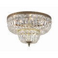 Crystorama 718-OB-CL-MWP Olde Brass Crystorama 4 Light Clear Hand Cut Olde Brass Ceiling Mount Image 1