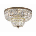 Crystorama 718-OB-CL-MWP Olde Brass Crystorama 4 Light Clear Hand Cut Olde Brass Ceiling Mount Image 1