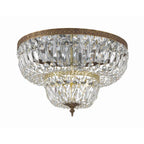 Crystorama Ceiling Mount Crystorama 4 Light Clear Hand Cut Polished Chrome Ceiling Mount