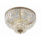 Crystorama 718-OB-CL-MWP Olde Brass Crystorama 4 Light Clear Hand Cut Olde Brass Ceiling Mount Image 6