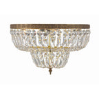 Crystorama 718-OB-CL-MWP Olde Brass Crystorama 4 Light Clear Hand Cut Olde Brass Ceiling Mount Image 5