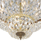 Crystorama 718-OB-CL-MWP Olde Brass Crystorama 4 Light Clear Hand Cut Olde Brass Ceiling Mount Image 4