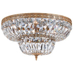 Crystorama 724-OB-CL-MWP Olde Brass Crystorama 6 Light Clear Hand Cut Olde Brass Ceiling Mount Image 1