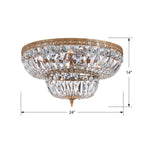 Crystorama Ceiling Mount Crystorama 6 Light Clear Hand Cut Olde Brass Ceiling Mount