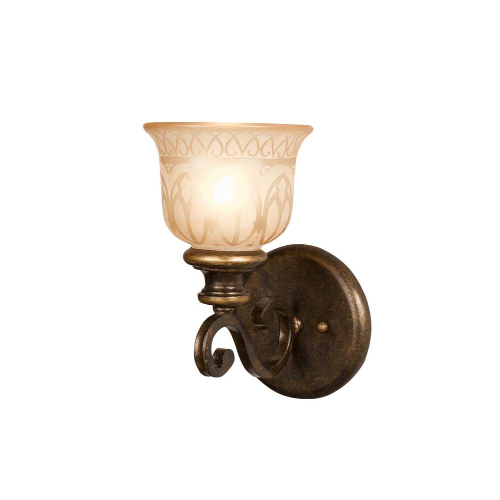 Crystorama 7401-BU Bronze Umber Norwalk 1 Light Bronze Umber Sconce Image 1