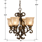 Crystorama Norwalk 4 Light Bronze Umber Mini Chandelier