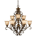 Crystorama 7409-BU Bronze Umber Norwalk 9 Light Bronze Umber Chandelier Image 1