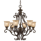 Crystorama 7416-BU Bronze Umber Norwalk 6 Light Bronze Umber Chandelier Image 1