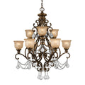 Crystorama 7509-BU-CL-MWP Bronze Umber Norwalk 9 Light Clear Crystal Bronze Umber Chandelier Image 1