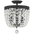 Crystorama 783-BF-CL-MWP Black Forged Archer 3 Light Crystal Black Forged Ceiling Mount Image 1