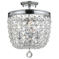 Crystorama 783-CH-CL-MWP Polished Chrome Archer 3 Light Crystal Polished Chrome Ceiling Mount Image 1