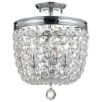 Crystorama 783-CH-CL-MWP Polished Chrome Archer 3 Light Crystal Polished Chrome Ceiling Mount Image 1