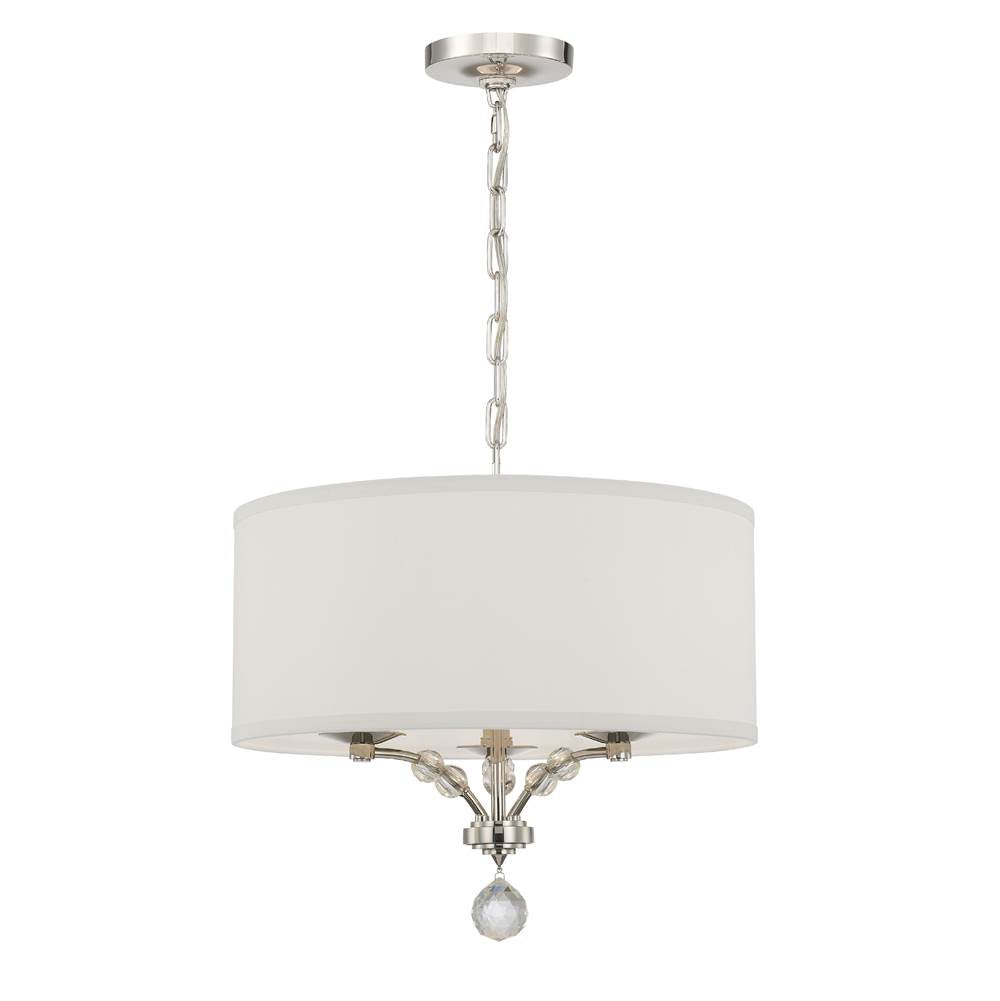 Crystorama 8005-PN Polished Nickel Mirage 3 Light Polished Nickel Mini Chandelier Image 1