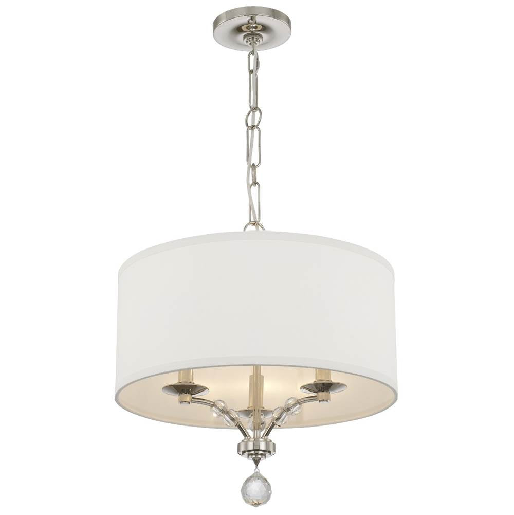 Crystorama 8005-PN Polished Nickel Mirage 3 Light Polished Nickel Mini Chandelier Image 4