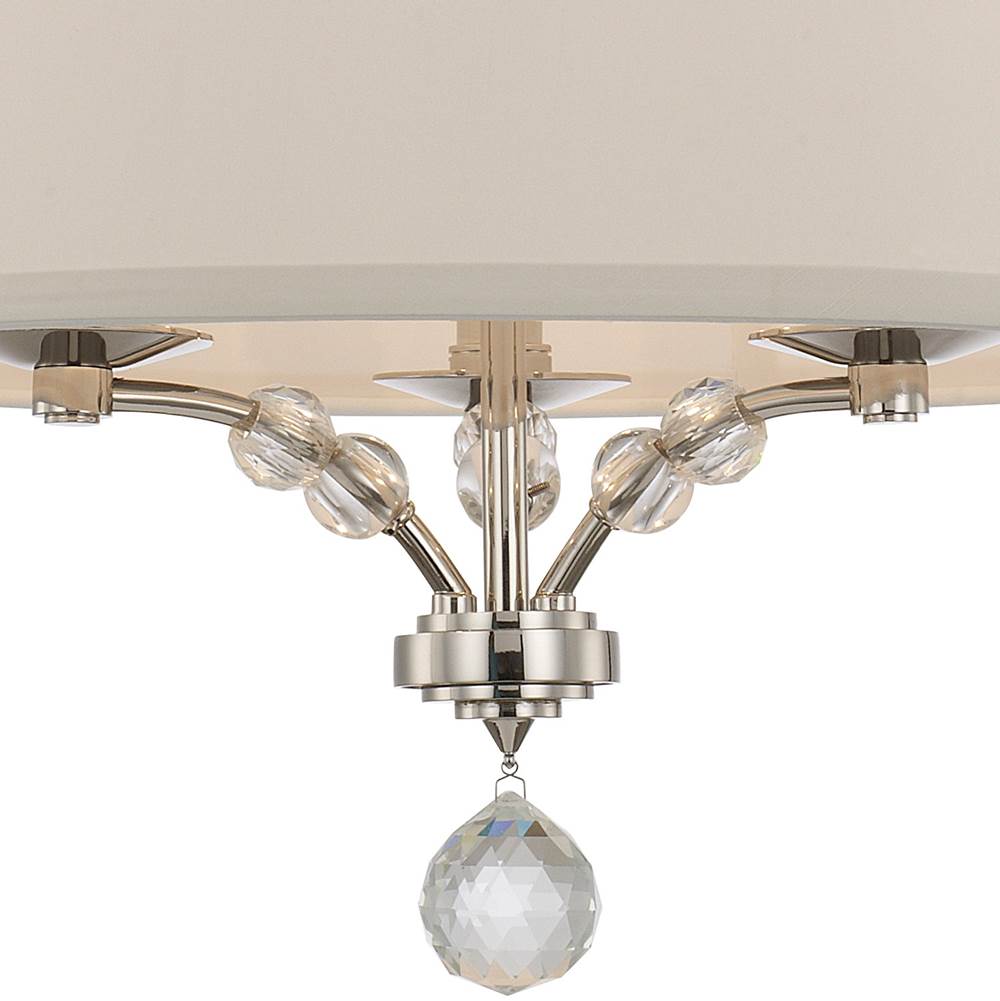 Crystorama 8005-PN Polished Nickel Mirage 3 Light Polished Nickel Mini Chandelier Image 3