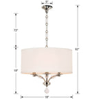 Crystorama 8005-PN Polished Nickel Mirage 3 Light Polished Nickel Mini Chandelier Image 2