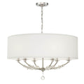 Crystorama 8006-PN Polished Nickel Mirage 6 Light Polished Nickel Drum Shade Chandelier Image 1