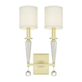 Crystorama 8102-AG Aged Brass Paxton 2 Light Aged Brass Sconce Image 1