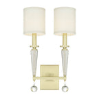 Crystorama 8102-AG Aged Brass Paxton 2 Light Aged Brass Sconce Image 1