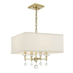 Crystorama 8105-AG Aged Brass Paxton 4 Light Aged Brass Mini Chandelier Image 1