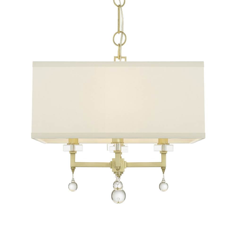 Crystorama 8105-AG Aged Brass Paxton 4 Light Aged Brass Mini Chandelier Image 3