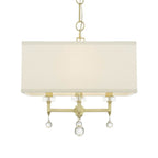 Crystorama 8105-AG Aged Brass Paxton 4 Light Aged Brass Mini Chandelier Image 3