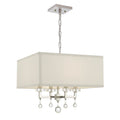 Crystorama 8105-PN Polished Nickel Paxton 4 Light Polished Nickel Mini Chandelier Image 1