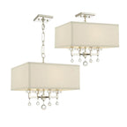 Crystorama Paxton 4 Light Aged Brass Mini Chandelier