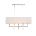 Crystorama 8109-PN Polished Nickel Paxton 8 Light Polished Nickel Linear Chandelier Image 1