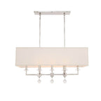 Crystorama 8109-PN Polished Nickel Paxton 8 Light Polished Nickel Linear Chandelier Image 1