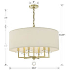 Crystorama 8116-AG Aged Brass Paxton 6 Light Aged Brass Chandelier Image 2