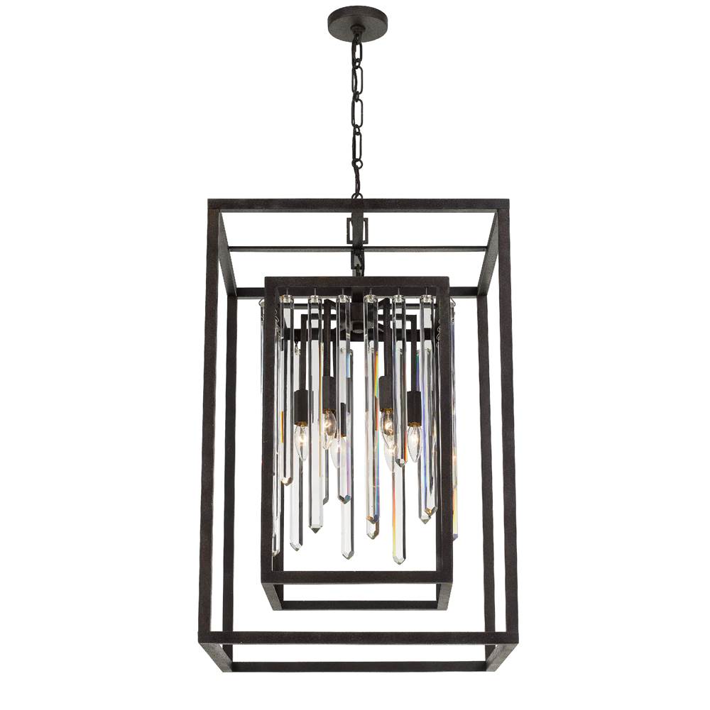 Crystorama 8409-FB Forged Bronze Hollis 6 Light Forged Bronze Chandelier Image 5