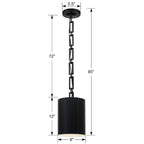 Crystorama Alston Brian Patrick Flynn For Crystorama Alston 1 Light Matte Black  Plus  White Mini Chandelier