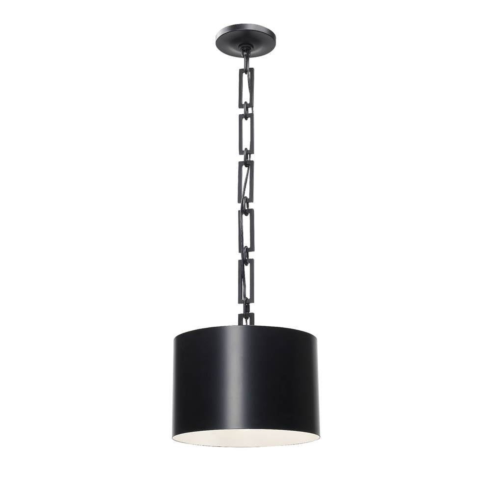 Crystorama 8683-MK-WH Matte Black,White Brian Patrick Flynn For Crystorama Alston 1 Light Matte Black  Plus  White Mini Chandelier Image 1