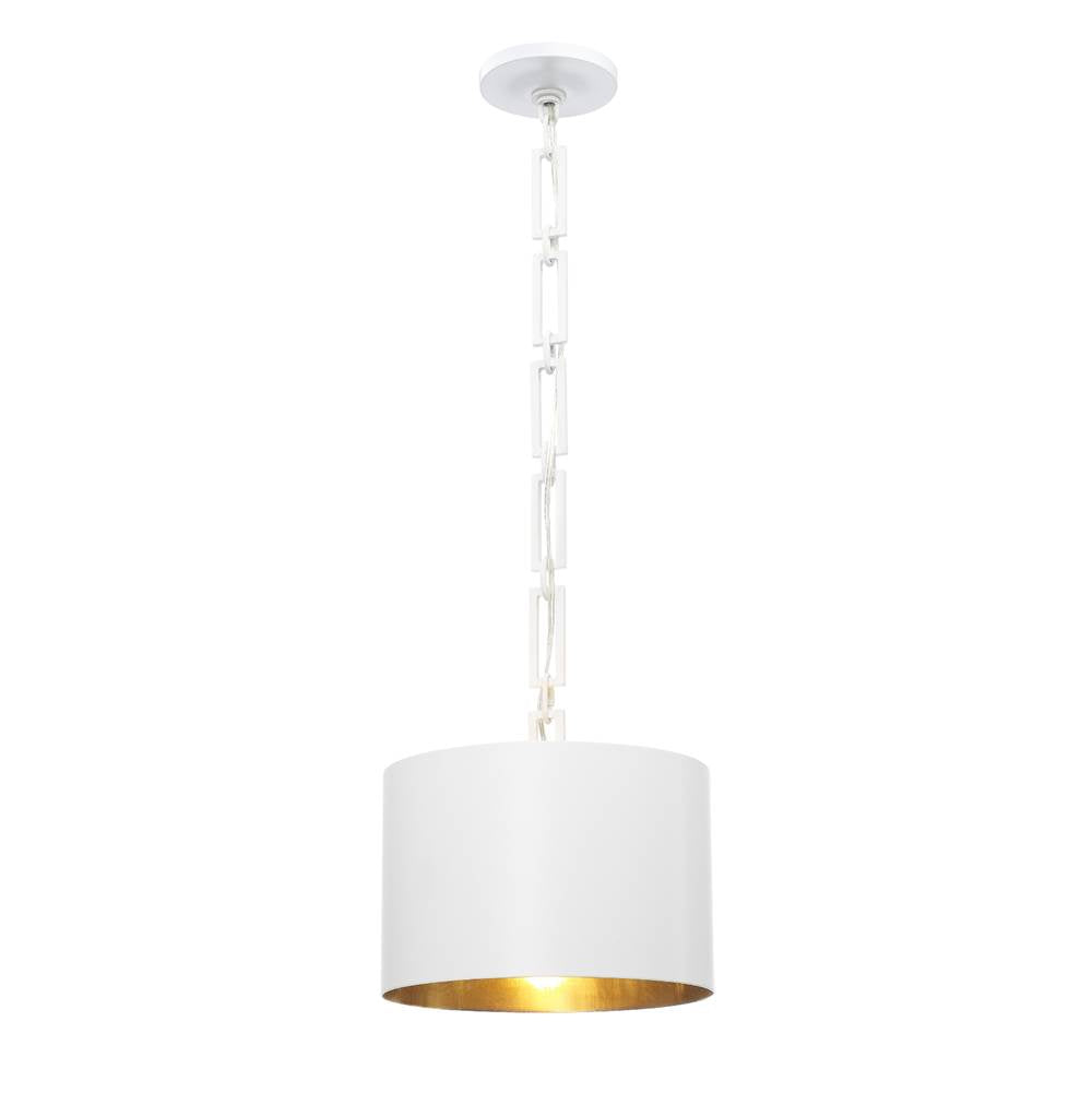 Crystorama 8683-MT-GA Matte White,Antique Gold Brian Patrick Flynn For Crystorama Alston 1 Light Matte White  Plus  Antique Gold Mini Chandelier Image 1