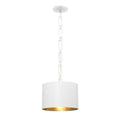 Crystorama 8683-MT-GA Matte White,Antique Gold Brian Patrick Flynn For Crystorama Alston 1 Light Matte White  Plus  Antique Gold Mini Chandelier Image 1