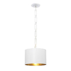 Crystorama 8683-MT-GA Matte White,Antique Gold Brian Patrick Flynn For Crystorama Alston 1 Light Matte White  Plus  Antique Gold Mini Chandelier Image 1