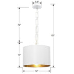 Crystorama 8683-MT-GA Matte White,Antique Gold Brian Patrick Flynn For Crystorama Alston 1 Light Matte White  Plus  Antique Gold Mini Chandelier Image 2