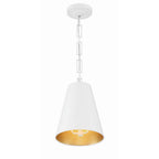 Crystorama 8685-MT-GA Matte White,Antique Gold Brian Patrick Flynn For Crystorama Alston 2 Light Matte White  Plus  Antique Gold Chandelier Image 4