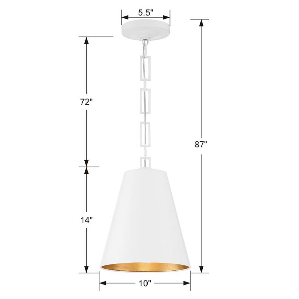 Crystorama 8685-MT-GA Matte White,Antique Gold Brian Patrick Flynn For Crystorama Alston 2 Light Matte White  Plus  Antique Gold Chandelier Image 2