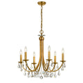 Crystorama 8826-GA-CL-MWP Antique Gold Bridgehampton 6 Light Crystal Antique Gold Chandelier Image 1