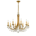 Crystorama 8828-GA-CL-MWP Antique Gold Bridgehampton 8 Light Crystal Antique Gold Chandelier Image 1
