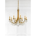 Crystorama 8828-GA-CL-MWP Antique Gold Bridgehampton 8 Light Crystal Antique Gold Chandelier Image 3