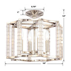Crystorama 8854-PN_CEILING Polished Nickel Carson 4 Light Polished Nickel Convertible Ceiling Mount Image 2