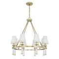 Crystorama 8867-AG Aged Brass Baxter 8 Light Antique Aged Brass Chandelier Image 1