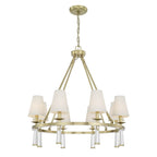 Crystorama Baxter 8 Light Antique Aged Brass Chandelier