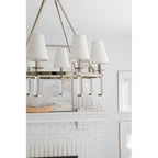 Crystorama 8867-PN Polished Nickel Baxter 8 Light Polished Nickel Chandelier Image 3