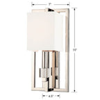 Crystorama Dixon 1 Light Polished Nickel Sconce