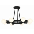 Crystorama 9043-BK Black Dakota 8 Light Black Ceiling Mount Image 1
